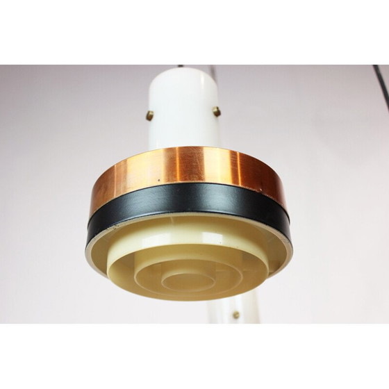 Image 1 of Vintage copper and rosewood pendant light, 1960s