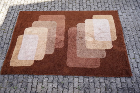 Image 1 of Vintage carpet in flower power style, 1970s