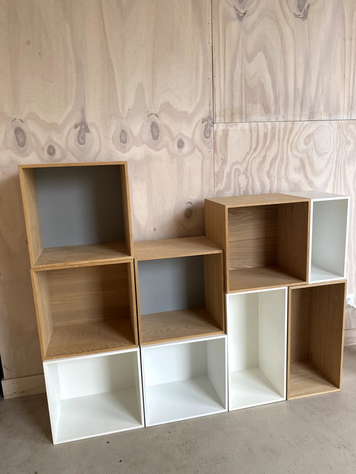 16x Muuto Mini Stacked Wall Units Natural & White