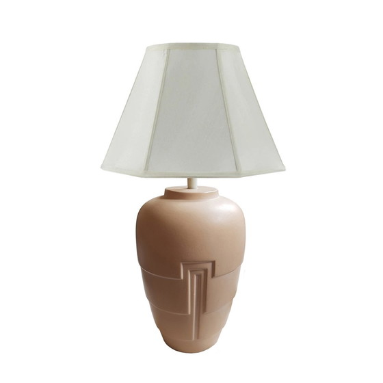 Image 1 of Art Deco Revival Ceramic Table Lamp, 1980s