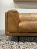 Divano Domicil 3 posti in pelle color cognac