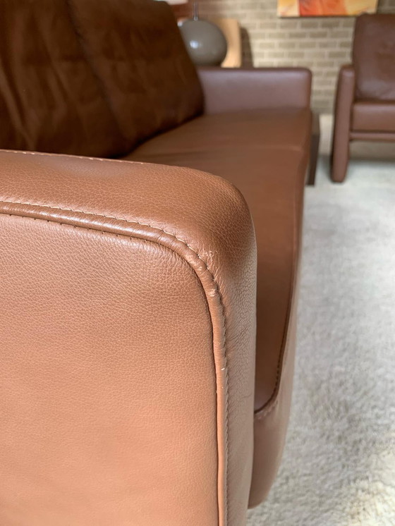 Image 1 of 2x Schillig sofa brown leather