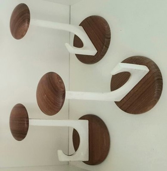 Image 1 of Teak Wall Hooks From Schönbuch, 1970S, Set Of 3