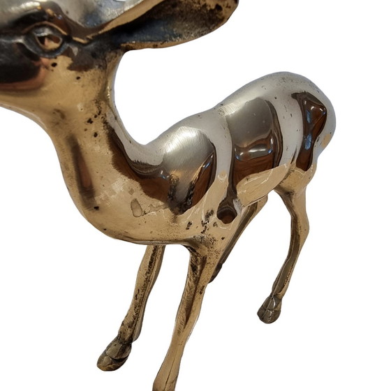 Image 1 of Vintage Brass Deer 1970s