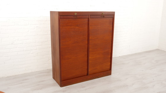 Image 1 of VIntage file cabinet | Office cabinet | with roller doors | 1960s