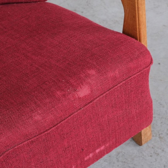 Image 1 of Poltrona vintage in rovere di Guillerme e Chambron, Francia 1960