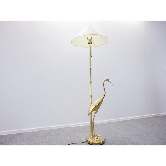 Image 1 of Vintage golden floor lamp in brass