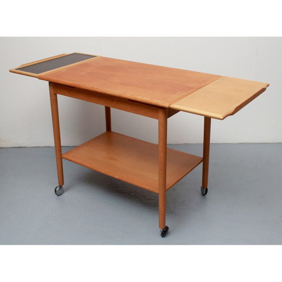 Image 1 of Carrello vintage in rovere per Dyrlund, Danimarca anni '60