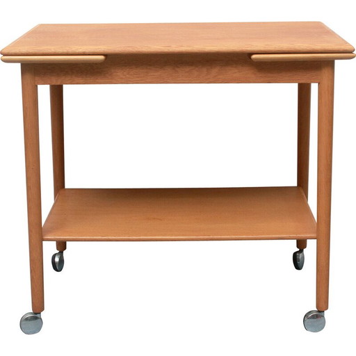 Carrello vintage in rovere per Dyrlund, Danimarca anni '60