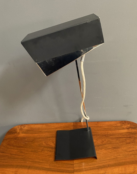 Image 1 of Black And Chrome Table Lamp By Josef Hurka For Napako 1960S