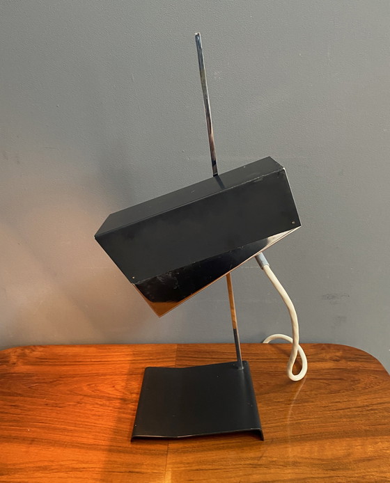 Image 1 of Black And Chrome Table Lamp By Josef Hurka For Napako 1960S