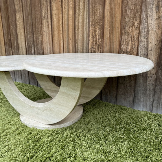 Image 1 of Travertine coffee table