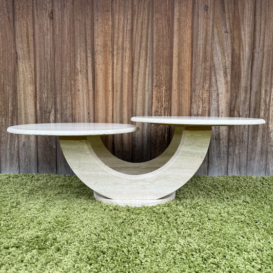 Image 1 of Travertine coffee table