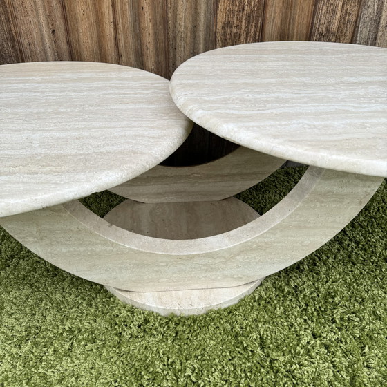 Image 1 of Travertine coffee table