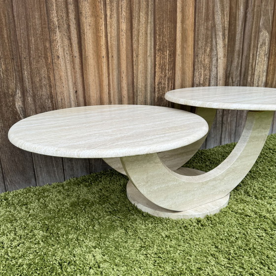 Image 1 of Travertine coffee table