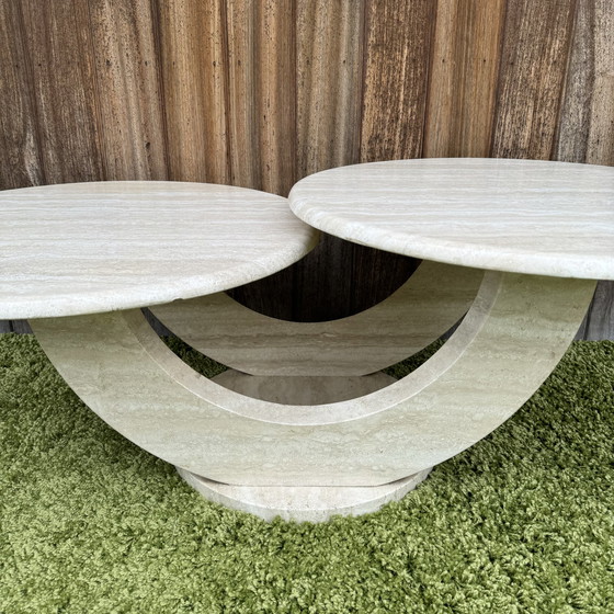 Image 1 of Travertine coffee table