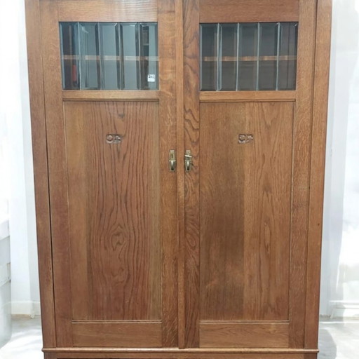 Antique Art Deco Wardrobe Wardrobe Linen Cupboard