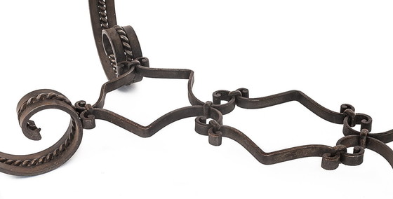 Image 1 of Wrought iron coffee table, Merceris 1950