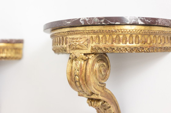 Image 1 of Pair Of Louis Xvi Style Napoleon Iii Period Consoles. Circa 1880.