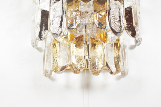 Image 1 of Large Brass And Glass 'Palazzo' Wall Light By Kalmar, Austria 1970'S