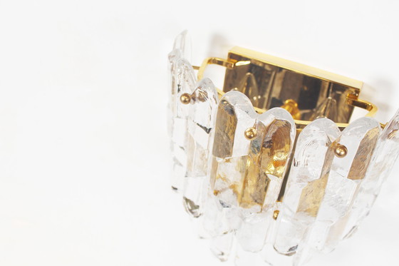 Image 1 of Large Brass And Glass 'Palazzo' Wall Light By Kalmar, Austria 1970'S