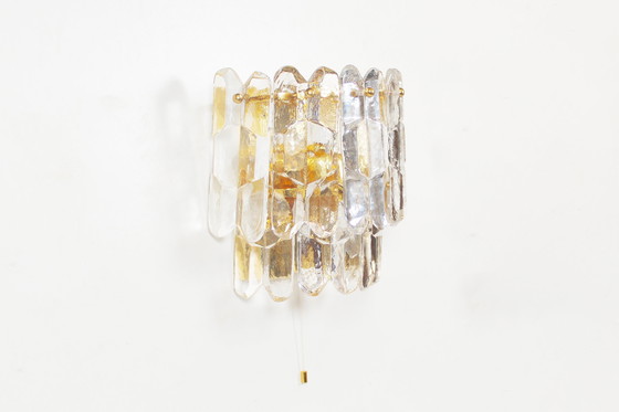 Image 1 of Large Brass And Glass 'Palazzo' Wall Light By Kalmar, Austria 1970'S