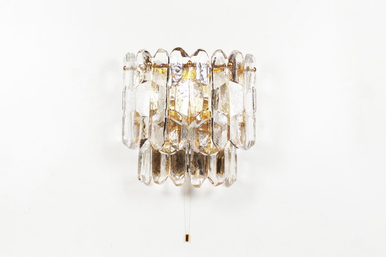 Image 1 of Large Brass And Glass 'Palazzo' Wall Light By Kalmar, Austria 1970'S