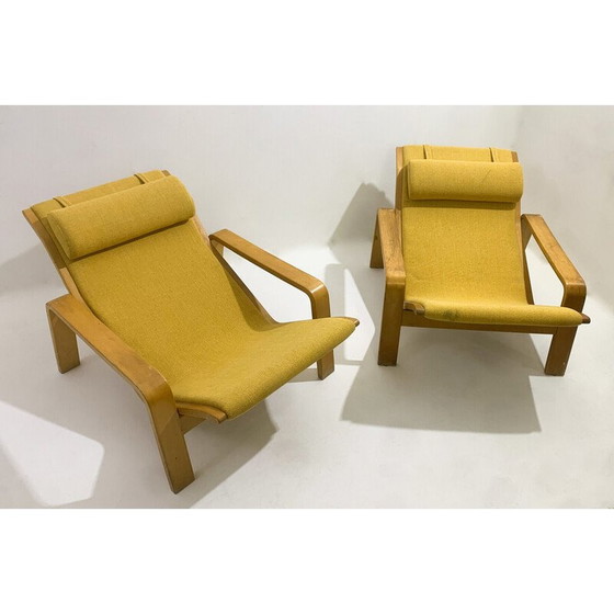 Image 1 of Pair of mid-century Pulkka armchairs by Ilmari Lappalainen for Asko, 1970s
