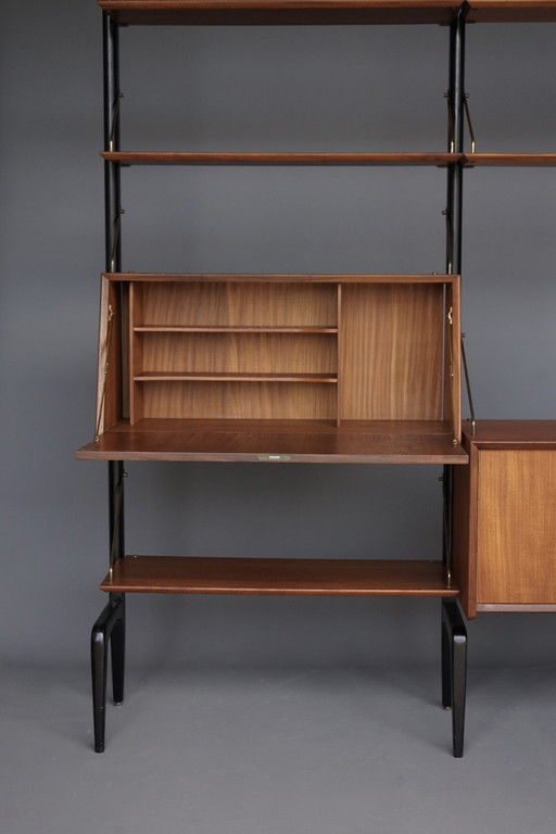 Modular Teak Wall Unit By Louis Van Teffellen For Wébé. 1950S