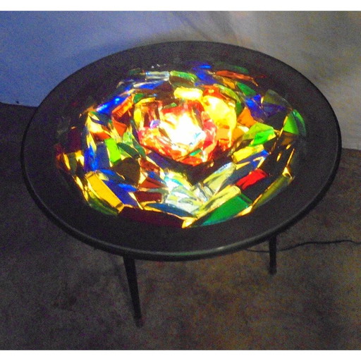 Vintage painted metal coffee table, 1950