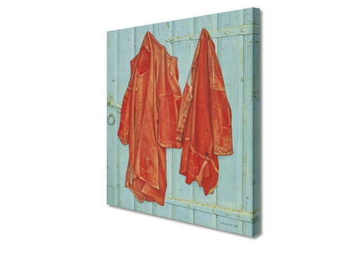 Jopie Huisman --Red Shirts On Blue Door