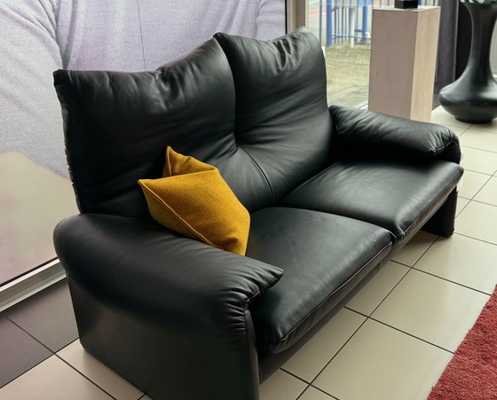 Image 1 of Cassina Maralunga sofa black leather