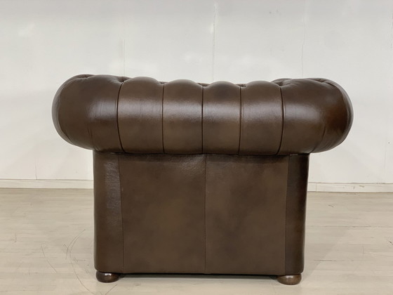 Image 1 of Chesterfield fauteuil fauteuil de salon fauteuil de bureau cuir véritable