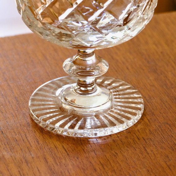 Image 1 of Large And Rare Hand-Cut Crystal Bonbonnière Etzel Bitche