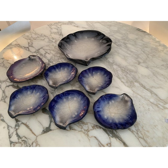 Image 1 of Set of vintage ceramic plates by Pol Chambost