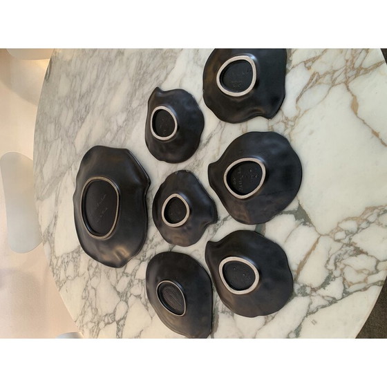 Image 1 of Set of vintage ceramic plates by Pol Chambost