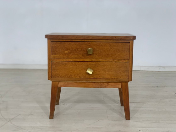 Image 1 of Mid century bedside table bedside cabinet chest of drawers vintage