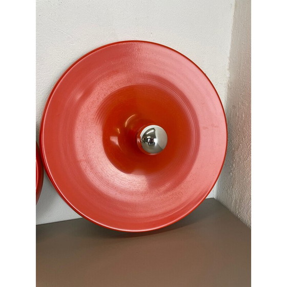Image 1 of Pair of vintage aluminium wall lamps for Honsel Ligjhts, Germany 1970s
