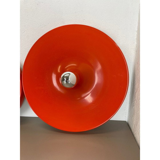 Image 1 of Pair of vintage aluminium wall lamps for Honsel Ligjhts, Germany 1970s