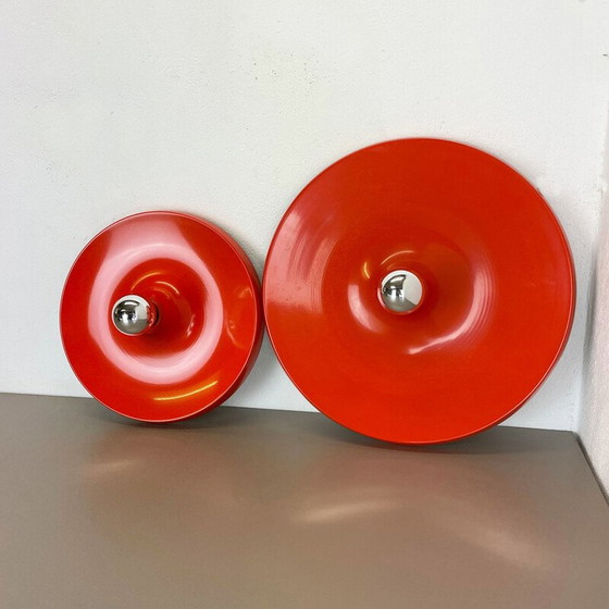 Image 1 of Pair of vintage aluminium wall lamps for Honsel Ligjhts, Germany 1970s