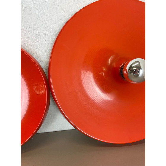 Image 1 of Pair of vintage aluminium wall lamps for Honsel Ligjhts, Germany 1970s