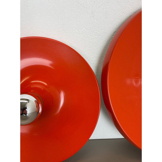 Image 1 of Pair of vintage aluminium wall lamps for Honsel Ligjhts, Germany 1970s