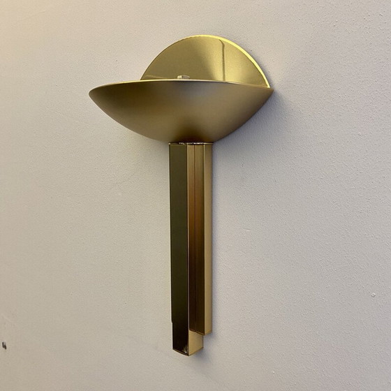 Image 1 of Lampada da parete vintage a mezzaluna in ottone, Italia, anni '70