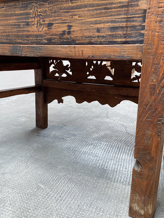 Image 1 of Antique chest of drawers China elm wood solid with drawers, around 1900 Qing dynasty