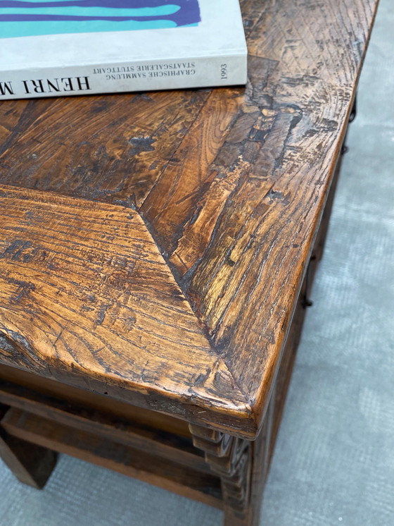 Image 1 of Antique chest of drawers China elm wood solid with drawers, around 1900 Qing dynasty