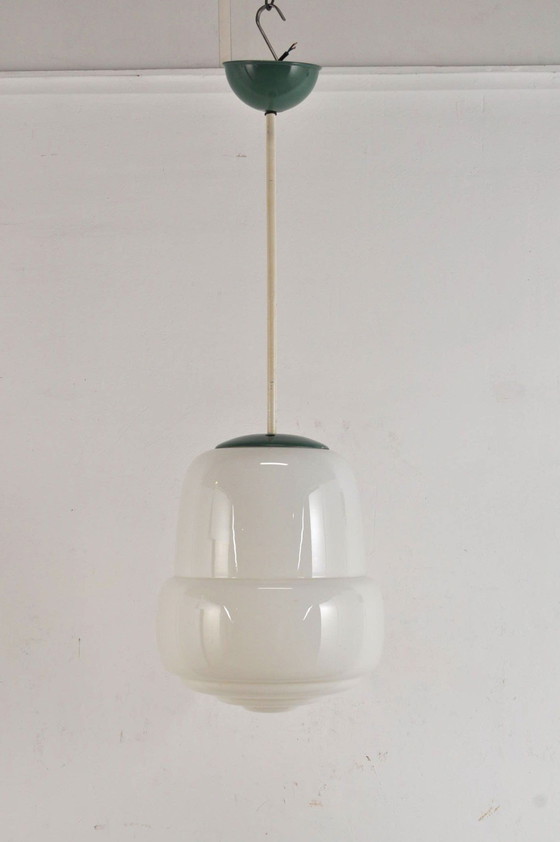 Image 1 of Vintage Opaline Pendant Lamp 1950s