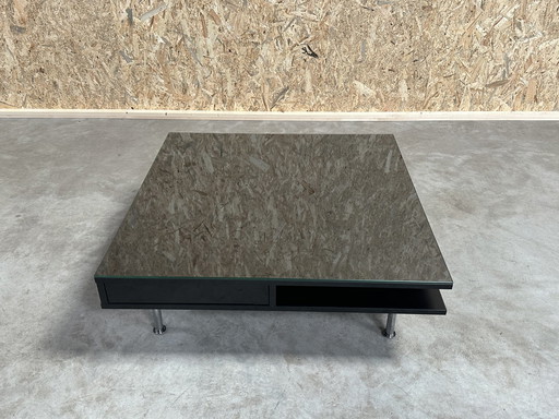 A Generous And Stylish Coffee Table With A High Gloss Finish In Black.