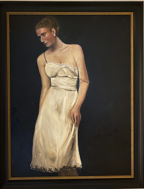 Image 1 of Oil On Linen In Classic Frame