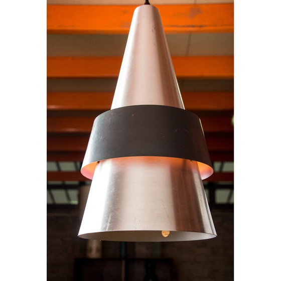 Lampada a sospensione vintage Corona in alluminio e metallo di Jo Hammerborg per Fog e Mørup, Danimarca 1960 (photo 12 of 13)