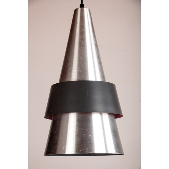 Lampada a sospensione vintage Corona in alluminio e metallo di Jo Hammerborg per Fog e Mørup, Danimarca 1960 (photo 4 of 13)